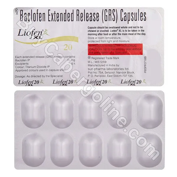Liofen XL 20 Mg (Baclofen)