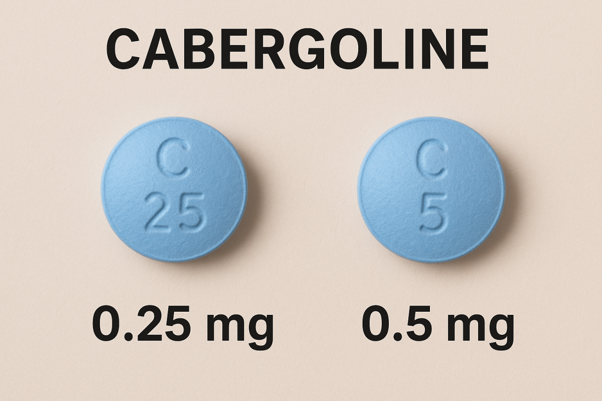 cabergoline 0.25 vs 0.5